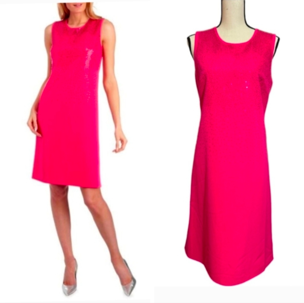 0601 NWT Tahari Formal Sequined A line Dress